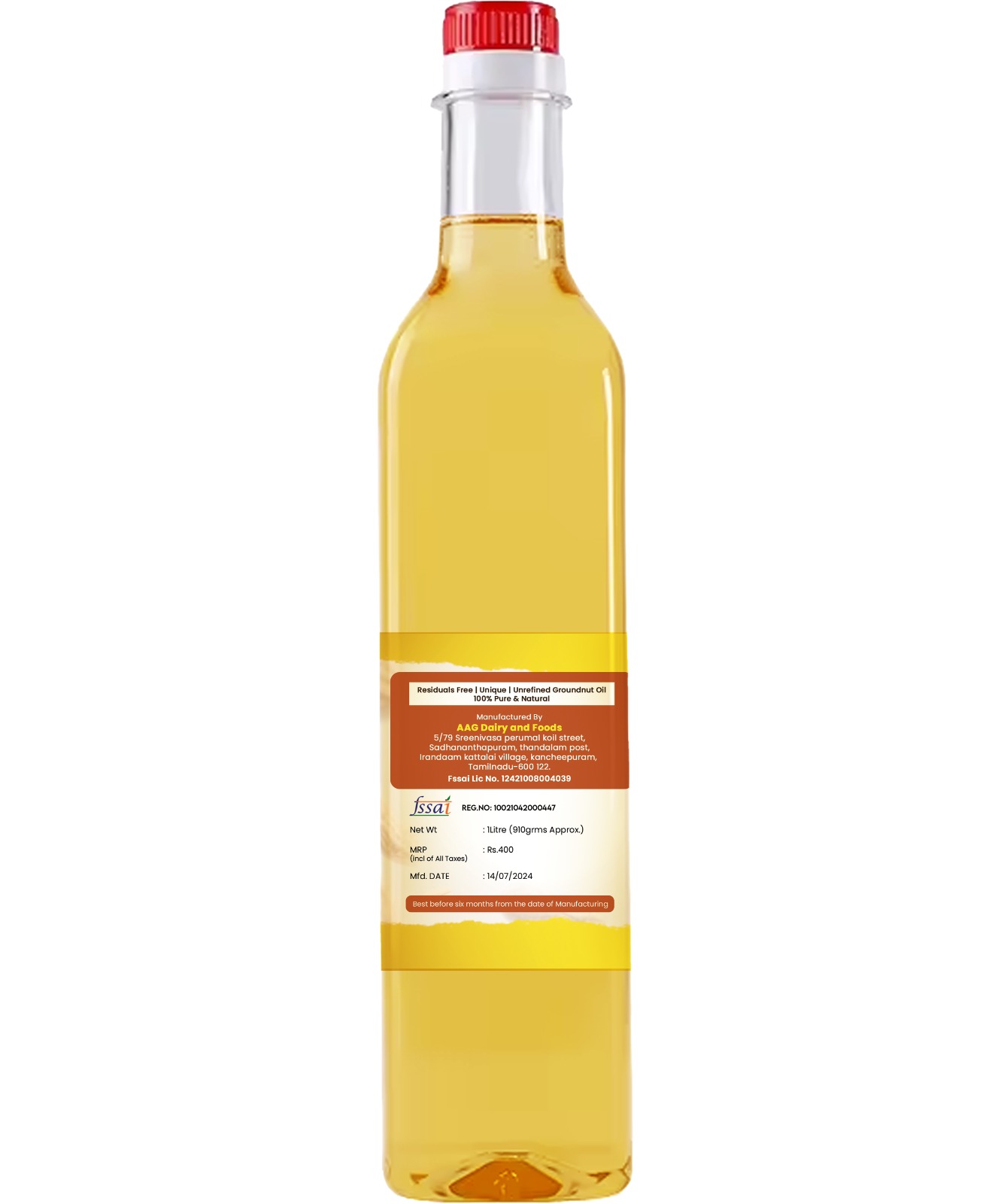 Aadira Cold Pressed Groundnut Oil - Image 2